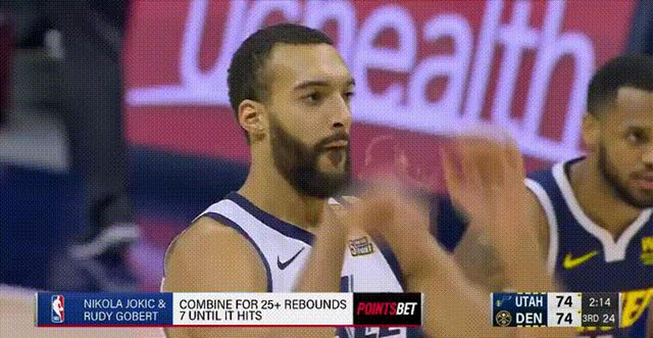 掘金险胜骑士,戈贝尔高光表现 掘金险胜骑士,戈贝尔高光表现